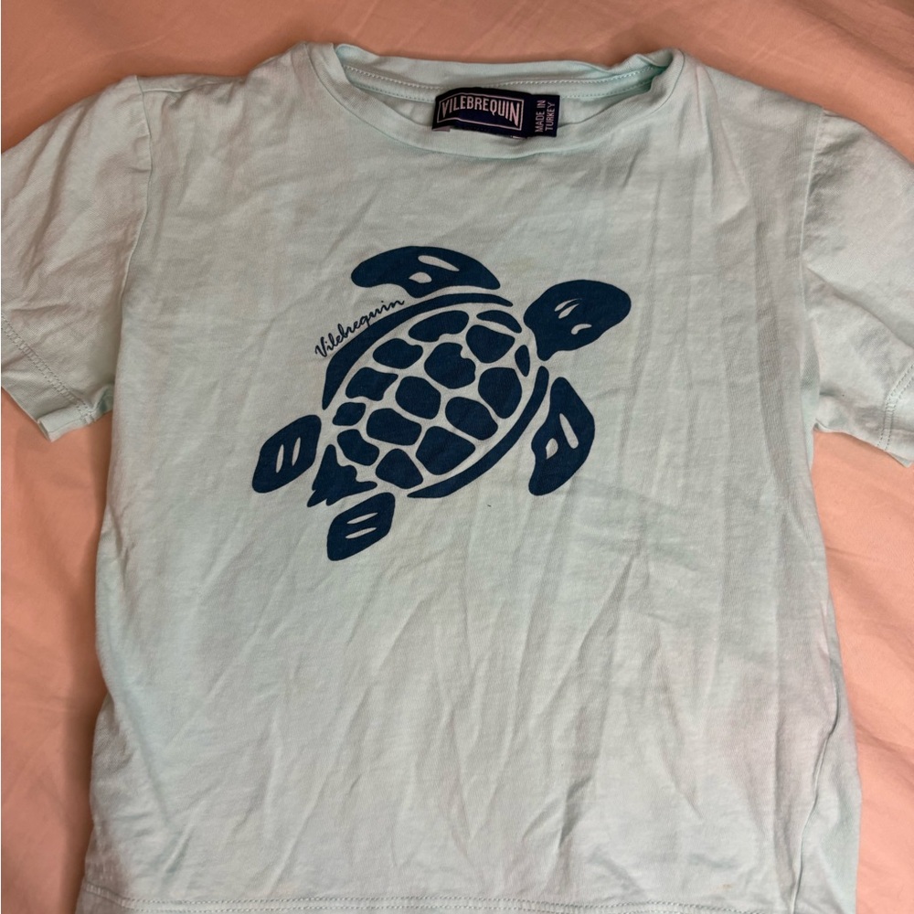 Vilebrequin Kids Turtle Tee - Light Blue